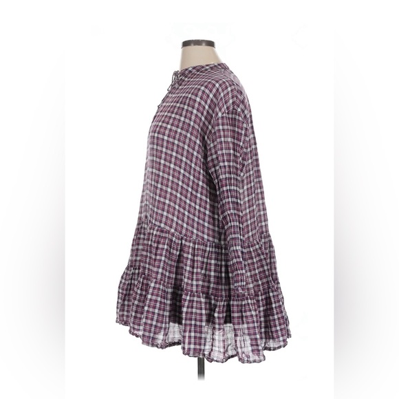 The Great The Timber Dress in Burgundy Plaid - Size Medium - Picture 6 of 9